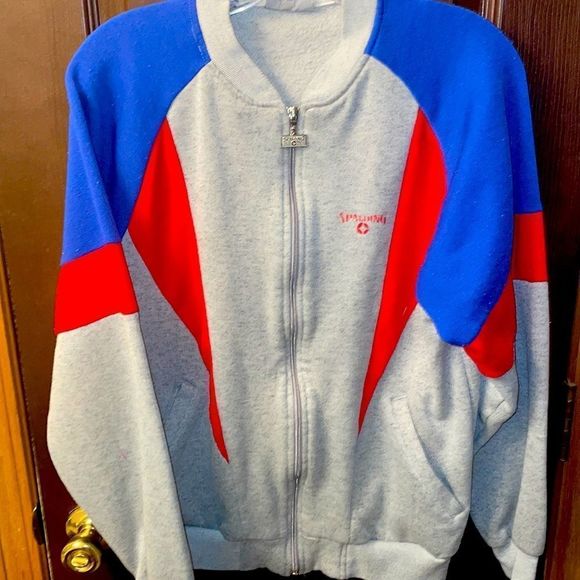 Vintage 80s spalding zipup  warmup. Great condition!  instyle right now. - Picture 1 of 4
